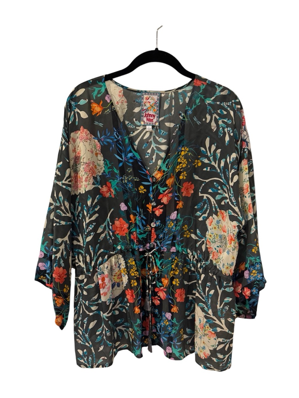 JOHNNY WAS Floral Kashim Devena Top